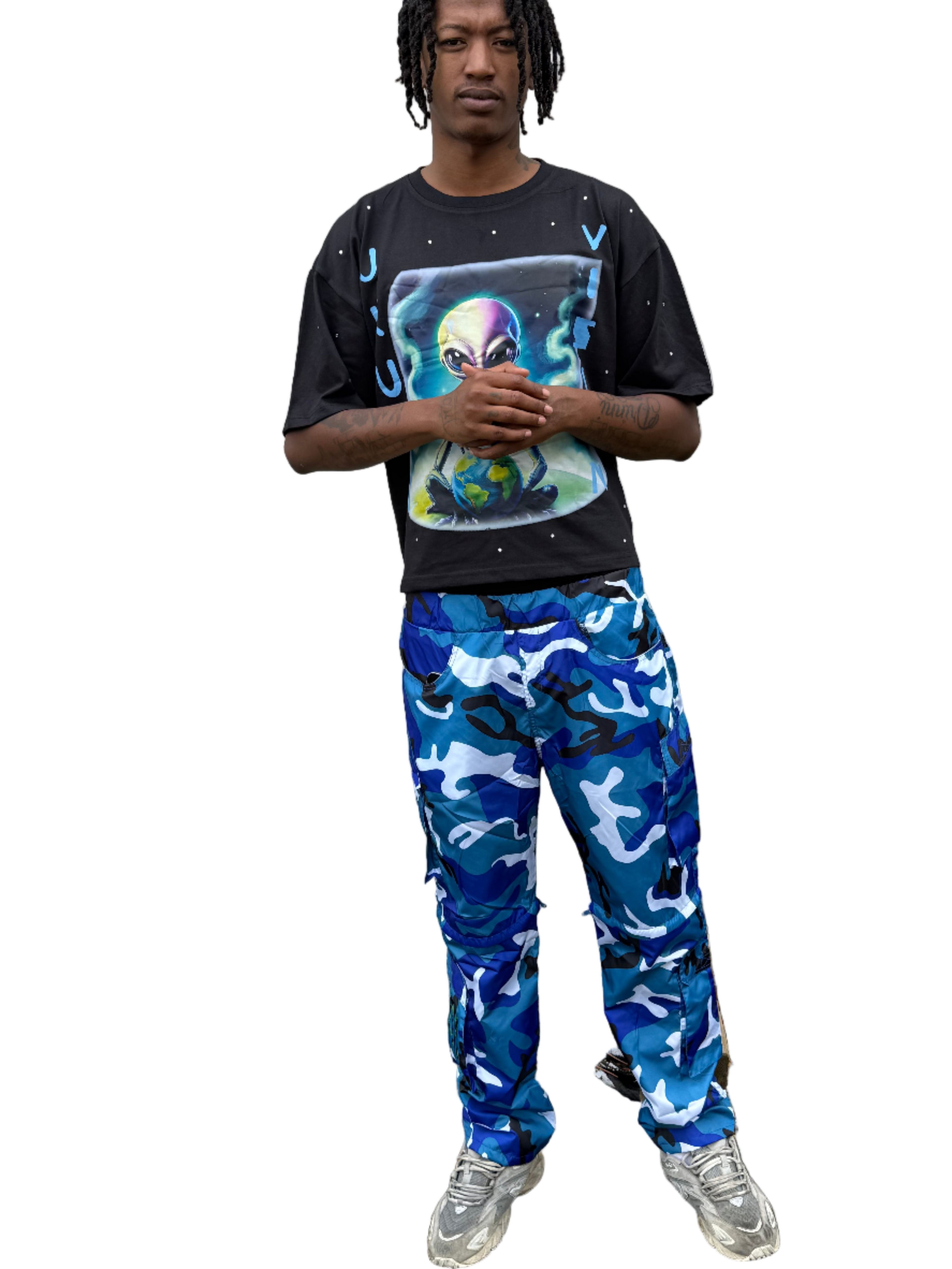 F25 Nylon Cargo Ports (Pants/Shorts) (Camo Blue)