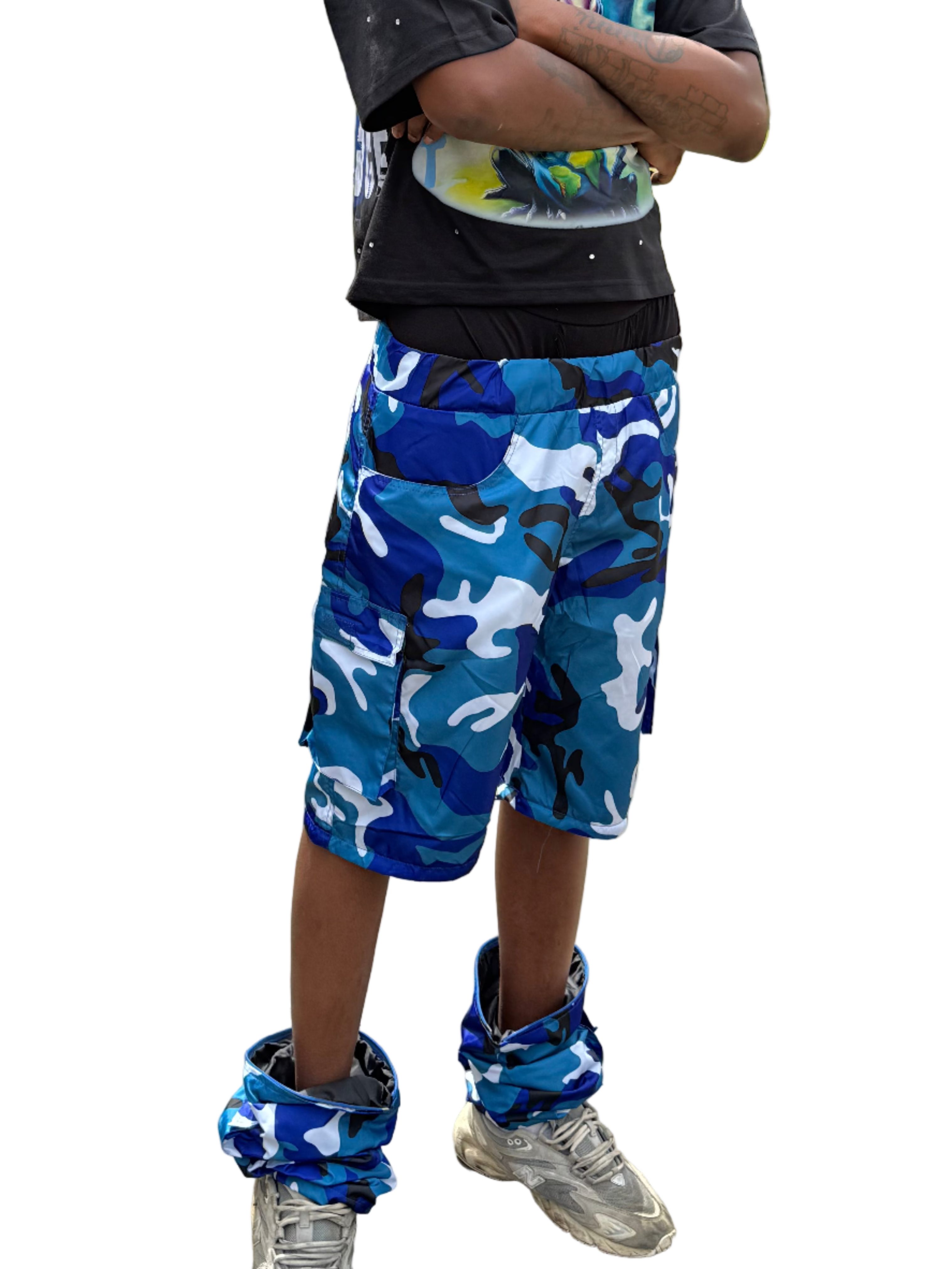 F25 Nylon Cargo Ports (Pants/Shorts) (Camo Blue)