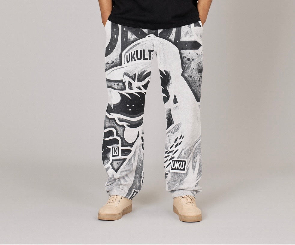 Drupski Pants (White/Light Grey)