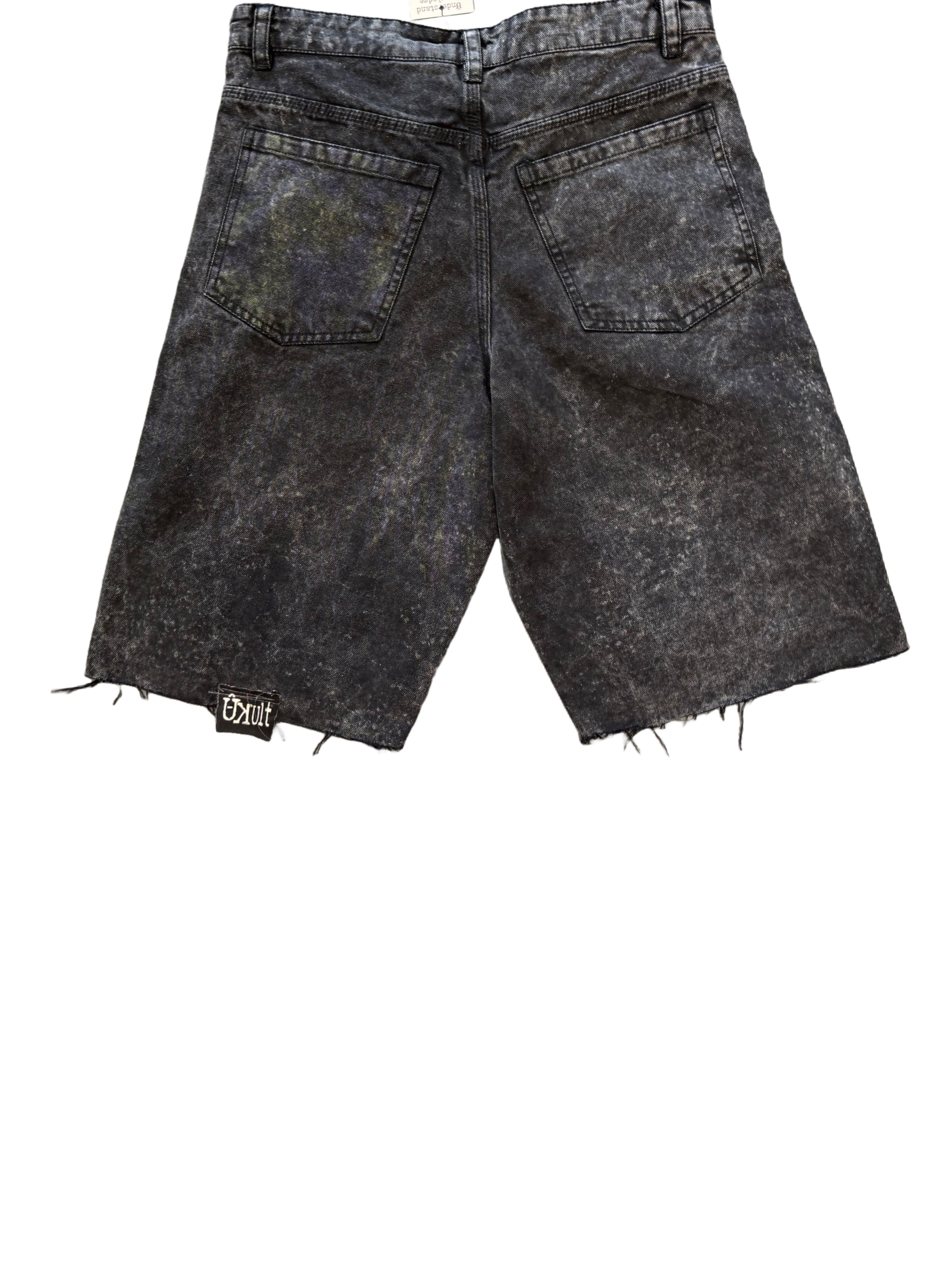 Washed Denim Shorts